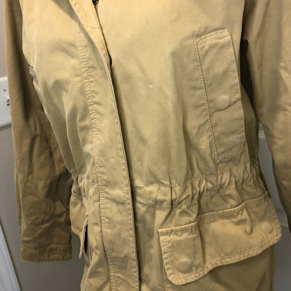 Madewell  khaki zip front jacket size small - Picture 4 of 14